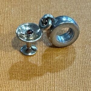 Pandora retired Gold martini glass charm